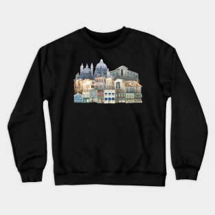 Vintage Town Painting Crewneck Sweatshirt